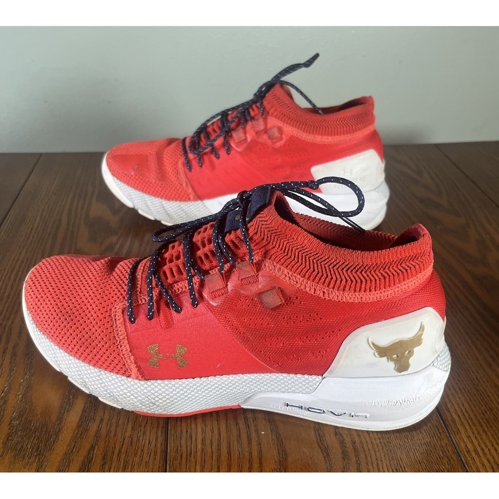 Under Armour Project Rock 2 Orange Mens Training Shoes Size 7